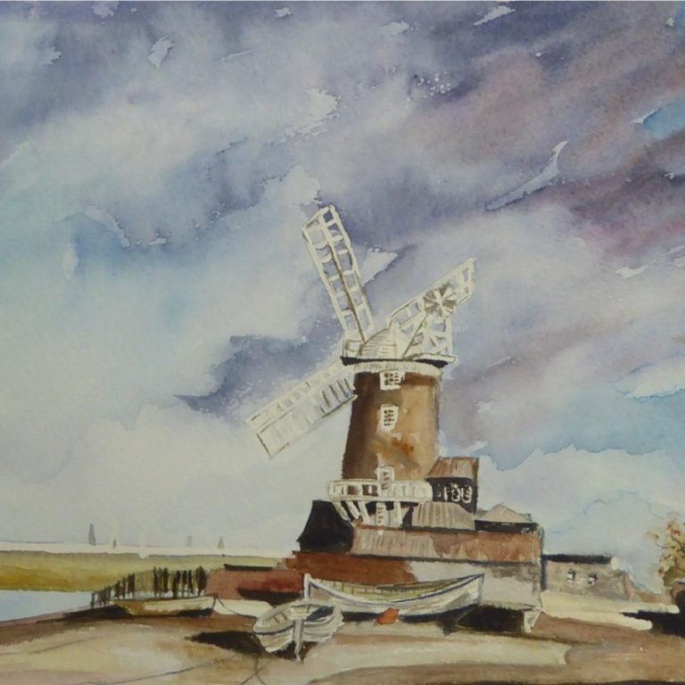 Windmühle Aquarell