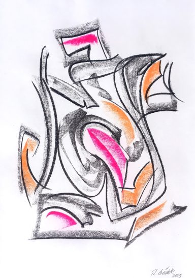 Federvieh 75 x 60 Pastell mit Fixierung auf Hahnemühle Papier, Unikat. VP 800.-